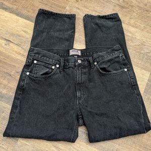 Agolde straight leg black denim jeans